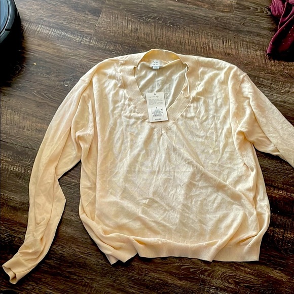 NWT A New Day Light Peach V-Neck Blouse - Picture 2 of 2